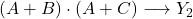 \displaystyle \left( A+B \right) \cdot \left( A+C \right) \longrightarrow Y_2